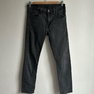 LEVIS 508 men’s washed black straight leg jeans 29X30 regular taper